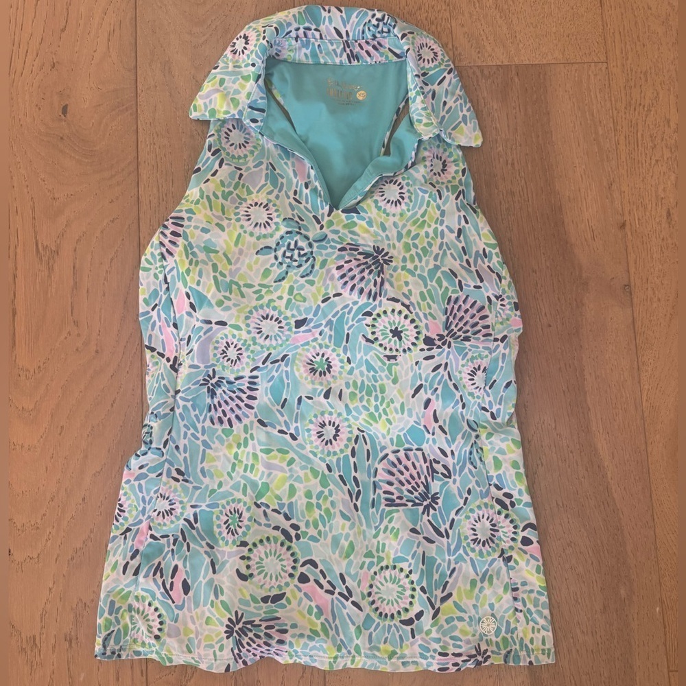 Lilly Pulitzer UPF50+ Luxletic Lakelyn Bra Sleeveless Top Open Water XS